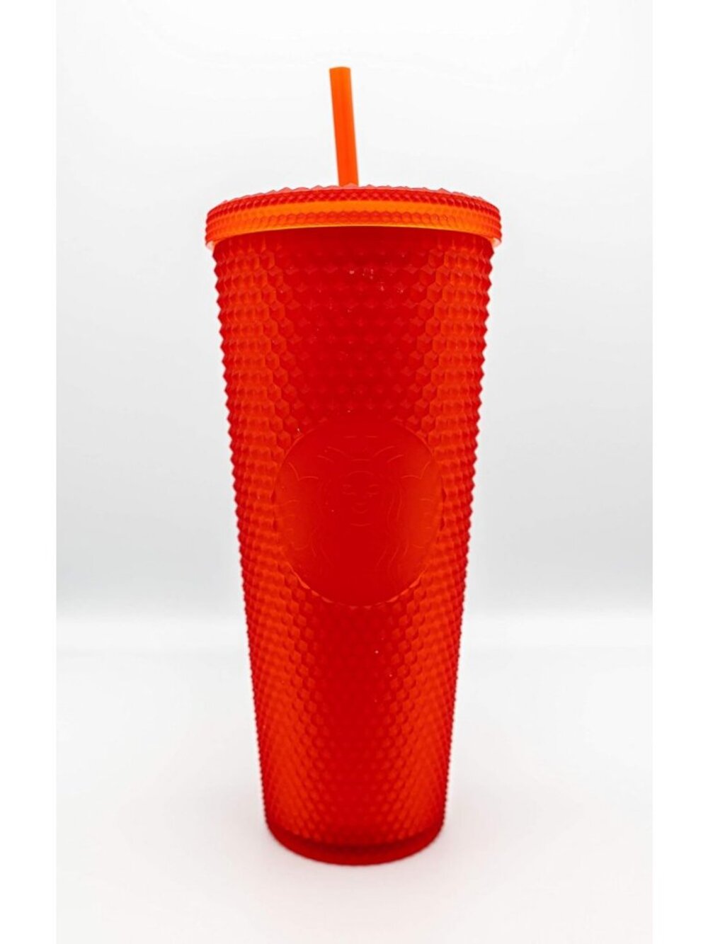 Red Studded Holiday Plastic Tumbler - 24oz Reusable Cup for Coffee & Drinks
